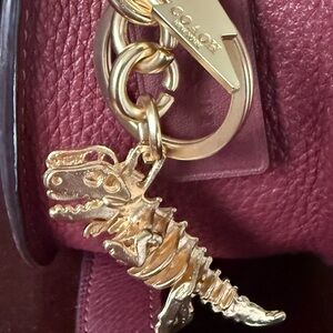 Coach Gold Colour Dinosaur T Rex Keychain